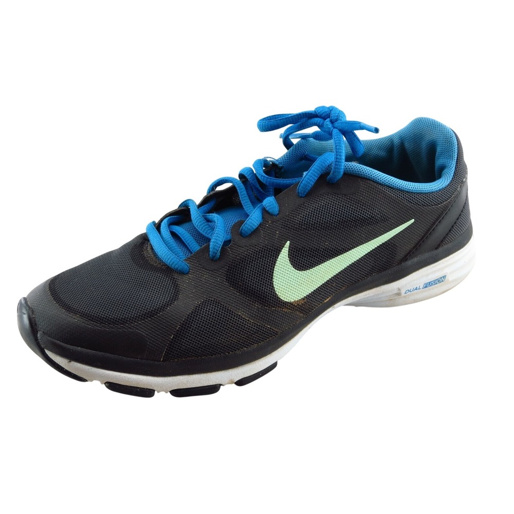 Nike Dual Fusion TR Women Sz 7.5 M Black Lace Up Running Mesh Shoe